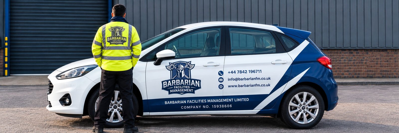Barbarian officer and branded patrol car